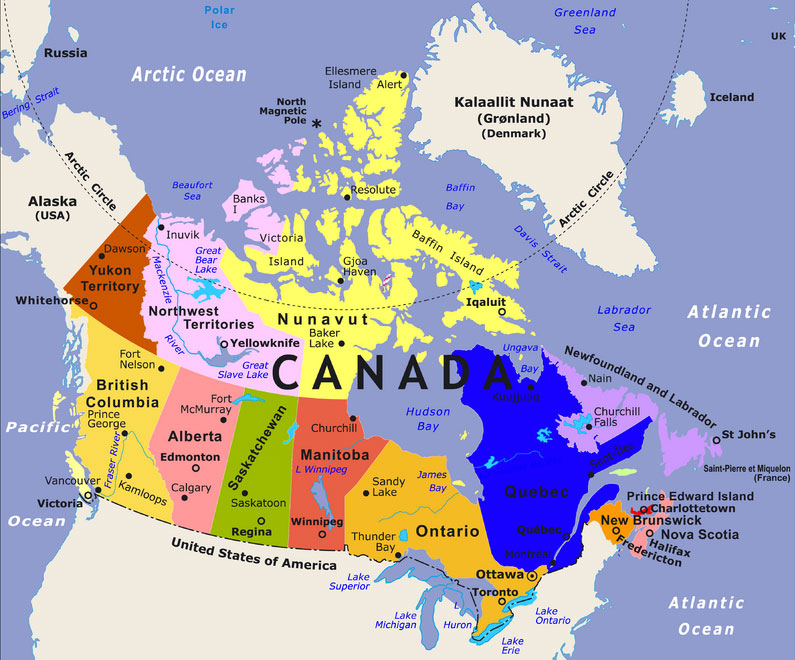 canada map 795